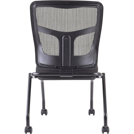 Lorell Chair, Fabric Seat, Mesh Back, Metal Frame, PK2 84385